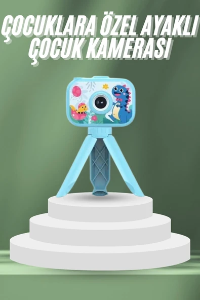 Çocuklara Özel Ayaklı Mini Fotoğraf Makinesi Dijital LCD Ekran ürün görseli 1