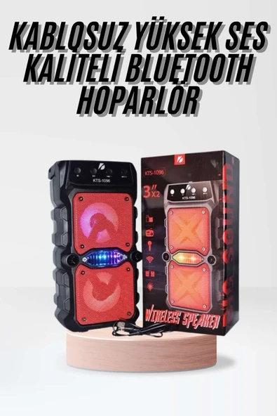 Taşınabilir Kablosuz Bluetooth Hoparlör Uzun Pil Ömrü Led Işıklı ürün görseli 1