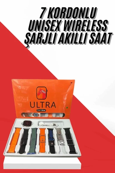 Unısex 7 Kordonlu Çok Fonksiyonlu Nabız Ölçer Uyku ve Sağlık Takibi ürün görseli 1