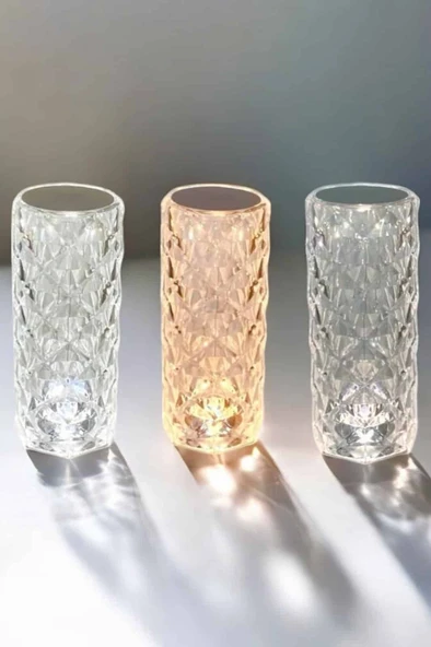 Gece Lambası Kristal Lamba Dokunmatik Şarjlı Hediyelik ürün görseli 1