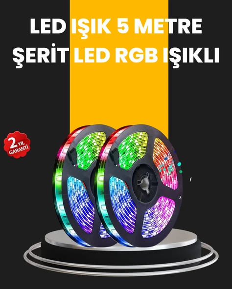 5 Metre Kumandalı Su Geçirmez Şerit LED ürün görseli 1