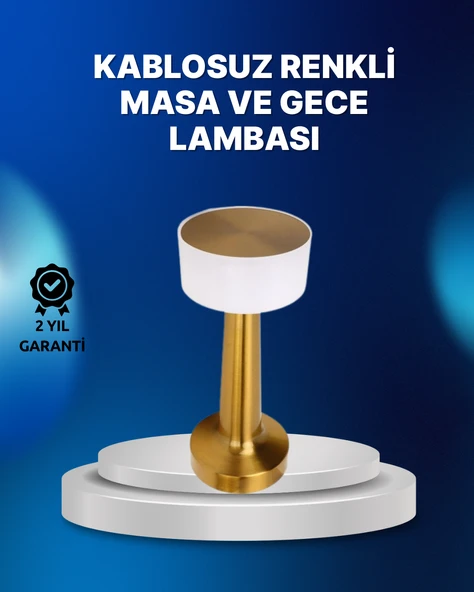Kablosuz Dokunmatik Masa Lambası – Şık Modern Metal Gövde, USB Şarjlı ürün görseli 1