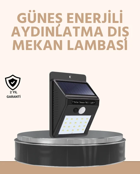 Enerji Tasarruflu ve Otomatik Sensörlü LED Güneş Işığı – Dış Mekan Uyumlu ürün görseli 1