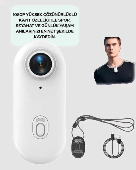Suya ve Darbeye Dayanıklı Kompakt Spor Kamera 1080P ürün görseli 1