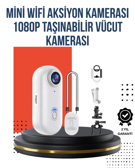 360° Klipsli Manyetik Spor Kamera Yüksek Çözünürlük ürün görseli 1