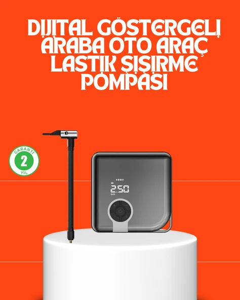 150 PSI Yüksek Basınç Kapasiteli Kablosuz Lastik Pompası ürün görseli 1