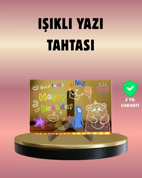 USB Bağlantılı LED Akrilik Çizim ve Not Tahtası ürün görseli 1