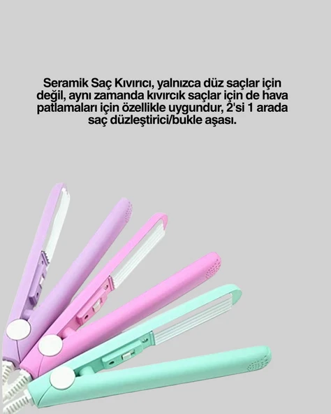 Seramik Kaplamalı, Saç Hasarını Azaltan Kısa Saçlara Uygun Bukle Maşası ürün görseli 1