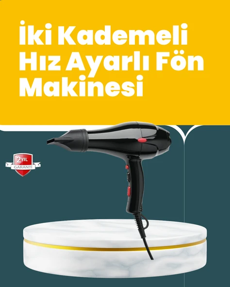 Tüm Saç Tipleri İçin 2200W Güçlü Fön Makinesi ürün görseli 1