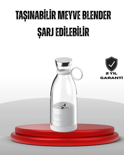 Taşınabilir USB Şarjlı Taze Meyve Suyu Blender ürün görseli 1