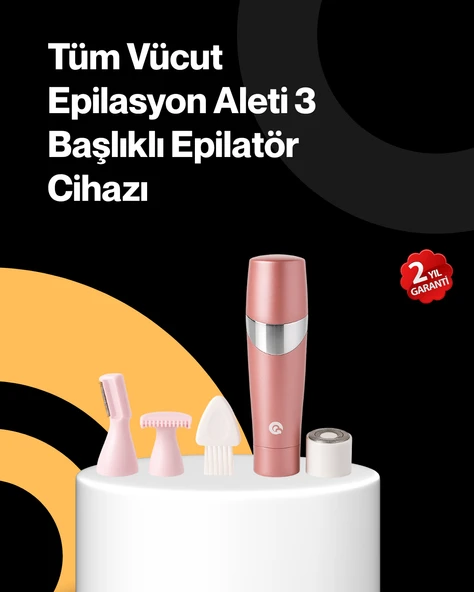 Yüz Tüyleri İçin Özel Başlıklı Pembe Epilatör ürün görseli 1