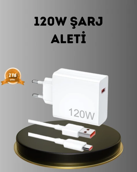 Turbo 120W Hızlı Şarj Cihazı – Kısa Devre ve Akım Koruma Özellikli ürün görseli 1