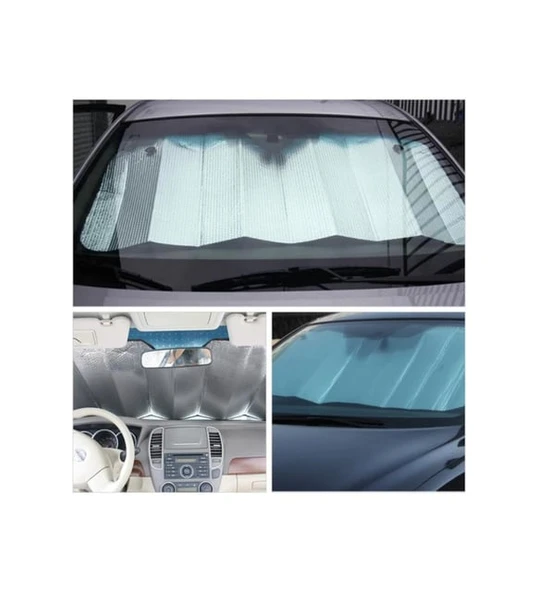 Katlanabilir Araç Ön Cam Güneş Koruma Perdesi Ford Focus Honda Civic Opel Astra Hyundai i20 ürün görseli 1