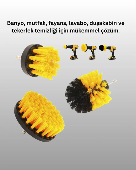 3 Parça Matkap Ucu Temizlik Fırçası Dayanıklı Naylon Kıllı ürün görseli 1