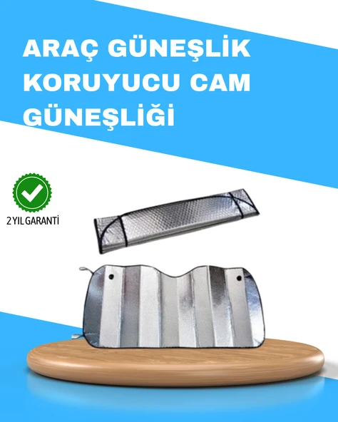 Katlanabilir Alüminyum Araç Güneşliği – UV Koruma ve Klima Tasarrufu Bir Arada ürün görseli 1