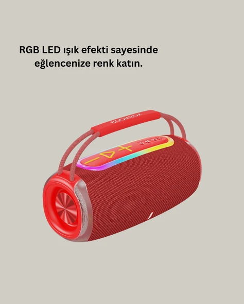 20W Kablosuz Bluetooth Hoparlör RGB Işık Efektli USB/SD/AUX Destekli ürün görseli 1