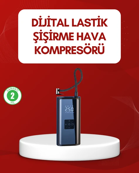 12V Uyumlu Çok İşlevli Akıllı Araç Lastik Pompası ürün görseli 1