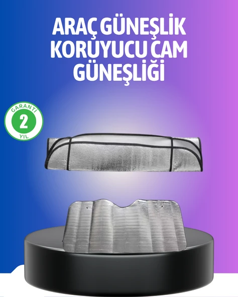 Metalize Reflektör Yüzeyli UV Koruyucu Araç Güneşliği – Serin ve Güvenli Sürüşler İçin ürün görseli 1