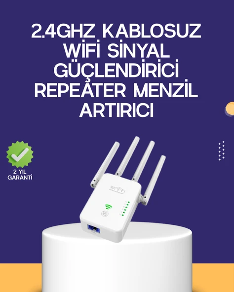 Çift Bantlı Otomatik Kurulum WiFi Repeater Menzil Genişletici ürün görseli 1