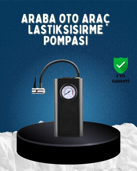 Elektrikli Hava Kompresörü Type-C USB Şarjlı Çok Fonksiyonlu Lastik Pompası ürün görseli 1