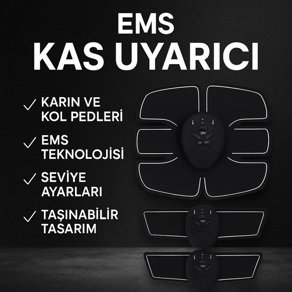 Titreşimli EMS Spor ve Fitness Cihazı Karın Kası Kol Bacak 2025 Model ürün görseli 1
