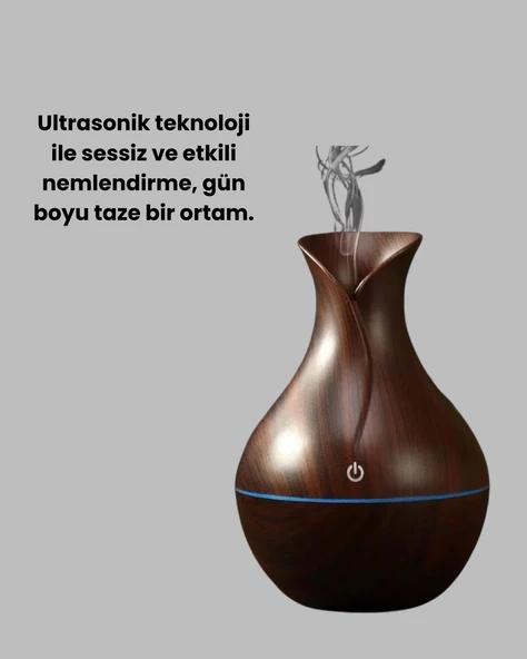 Led Işıklı Ultrasonik Oda Nemlendirici ve Uçucu Yağ Difüzörü ürün görseli 1