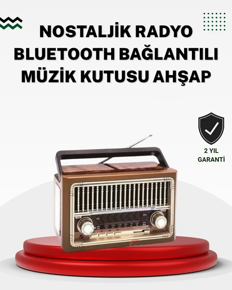 Ahşap Görünümlü Masaüstü Bluetooth Cihaz ürün görseli 1