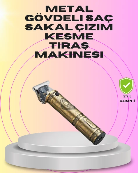 Güçlü Motorlu, 4 Kılavuz Taraklı Kompakt Saç Kesme Makinesi – Uzun Pil Ömürlü ürün görseli 1