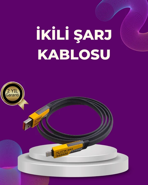 Dayanıklı 4’ü 1 Arada Çok Fonksiyonlu Hızlı Şarj Veri Kablosu ürün görseli 1