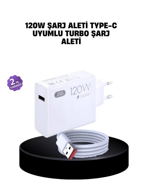 120W Mi Turbo Destekli Hızlı Şarj Cihazı Type-C Uyumlu Akım Korumalı ürün görseli 1