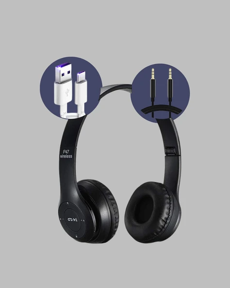 Ayarlanabilir Baş Bandı ve Yumuşak Kulak Yastıklı Bluetooth Kulaklık ürün görseli 1