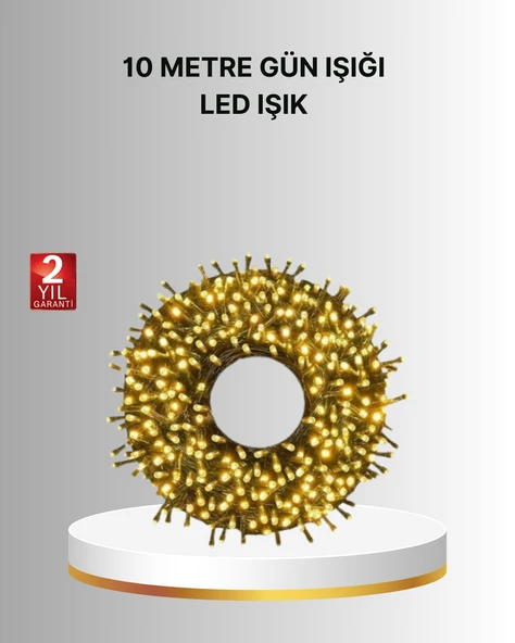 Uzun Ömürlü LED Teknolojili 10 Metre Şık Işıklı Süsleme Seti ürün görseli 1