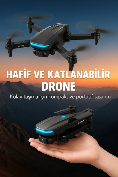 Katlanabilir 4K Kamera Drone Uzaktan Kumandalı Profesyonel Drone ürün görseli 1