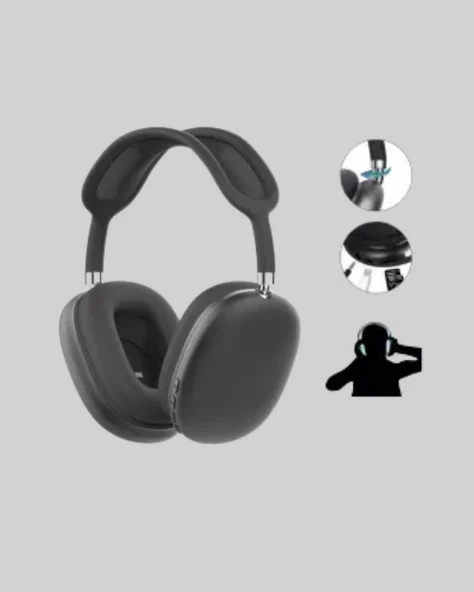 Bluetooth V5.0 Kablosuz Kulak Üstü Kulaklık | Katlanabilir, Mikro USB Girişli ürün görseli 1