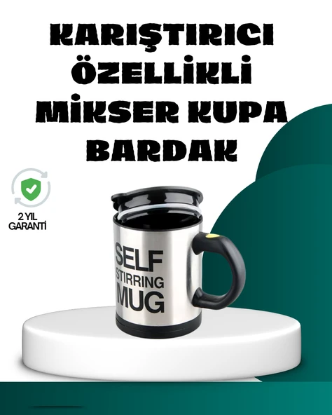 Otomatik Karıştırmalı Termos Kupa | USB Şarjlı ve Ergonomik Tasarım ürün görseli 1