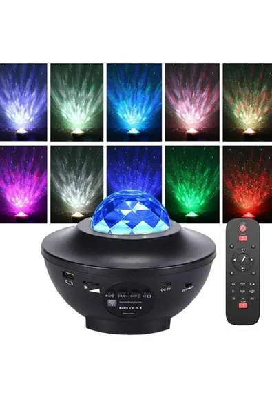 Dönen Işıklı Disko Topu Projektör Müzik Çalarlı Disco Speaker ürün görseli 1