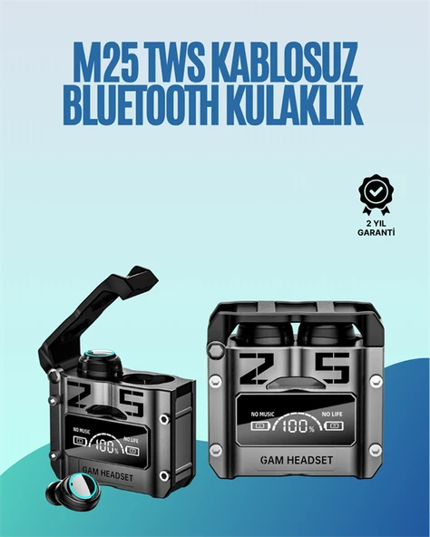 Powerbank Özellikli Kablosuz Kulaklık | Otomatik Bağlantı | Şarj Kutusu Dahil ürün görseli 1