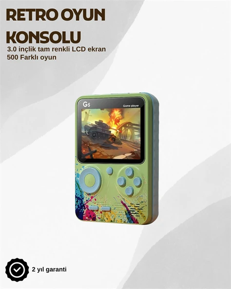 G5 Taşınabilir Retro Oyun Konsolu – Çocuk ve Yetişkinler İçin ürün görseli 1