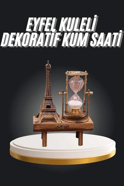 Eyfel Kuleli Kum Saati Dekoratif Hediyelik Eşya Retro Eyfel Kulesi ürün görseli 1