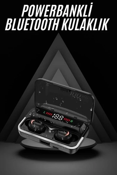Bluetooth Kulaklık Dijital Şarj Göstergeli Powerbankli Bass Özellikli Kablosuz Kulakiçi 5.1 Mikrofonlu ürün görseli 1