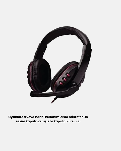 Profesyonel Gaming Kulaklık – Mikrofonlu, Yumuşak Pedli, Stereo Ses Kalitesi, Tere Dayanıklı ürün görseli 1