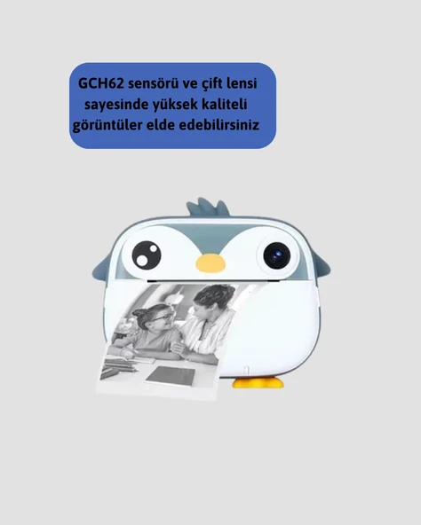 64GB TF Kart Destekli Çoklu Dil Seçeneği Sunan Anında Baskı Kamera ürün görseli 1