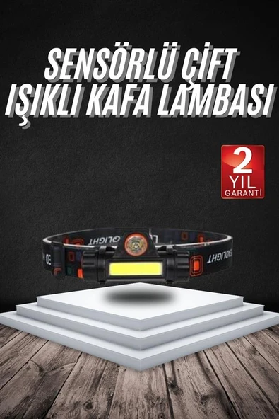 Kafa Lambası Çalışma Işığı Süper Parlak Mıknatıslı Lityum Lion Pilli ürün görseli 1