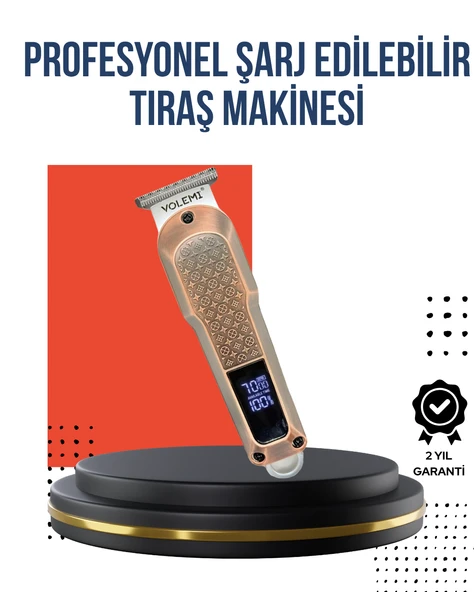 Profesyonel Saç Tıraş Makinesi – 7000RPM Güçlü Motor ve 4 Kademeli Ayar ürün görseli 1