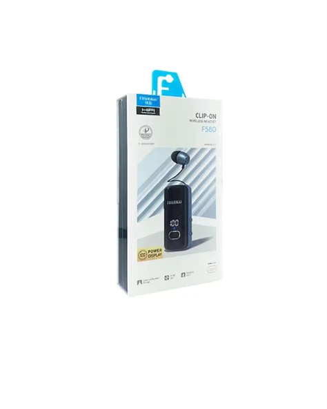 Fineblue F580 Bluetooth Kulaklık – Klipsli, Dijital Göstergeli, Su Geçirmez, 12 Saat Pil Ömürlü ürün görseli 1