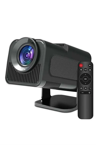 Android Projeksiyon Siyah Taşınabilir Sinema Projektörü 4k 1080p Ev Sineması Bluetooth ürün görseli 1