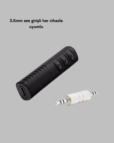 Mini Bluetooth Ses Alıcısı 3.5mm Girişli Kablosuz Müzik Adaptörü ürün görseli 1