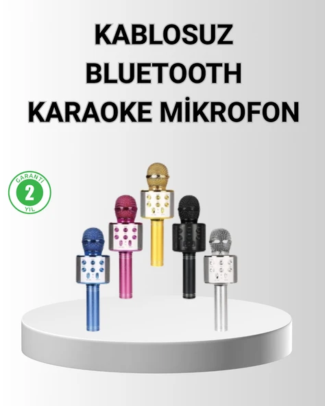 Bluetooth Karaoke Mikrofon – Yüksek Ses Kalitesi, Yankı Efektli, Uzun Ömürlü Pil ürün görseli 1