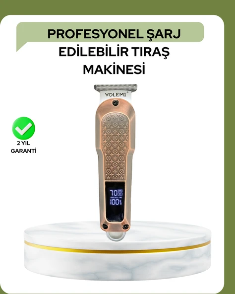 Profesyonel 7000RPM Saç Kesim Makinesi – Type-C Şarjlı, LCD Ekranlı, 4 Kademeli Ayar ürün görseli 1