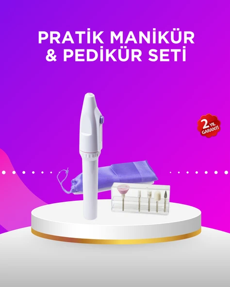 Elektrikli Manikür ve Pedikür Matkap Seti – Ayarlanabilir Hız, Ergonomik ve Sessiz ürün görseli 1